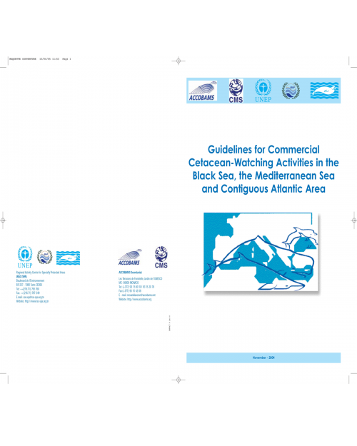 Lignes directrices pour les activités commerciales d'observation des cétacés en mer Noire, en mer Méditerranée et dans la zone atlantique contiguë