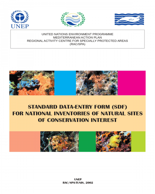 Standard data-entry form (SDF) for national inventories of natural sites of conservation interest